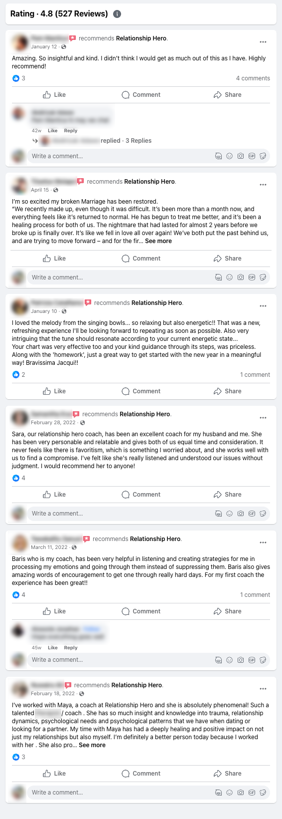 FB reviews